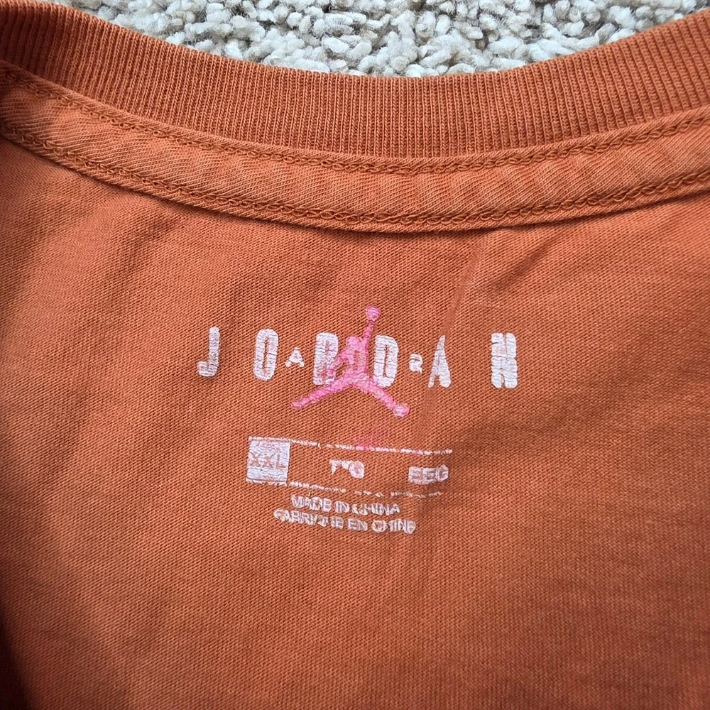 Jordan Nike Air Jumpman Shirt Mens XXL Burnt Orange Short Sleeve Basketball